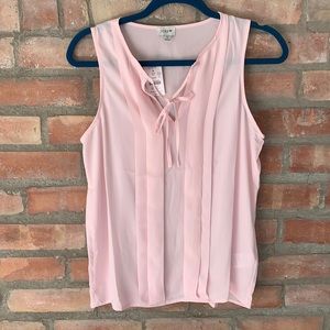 NWT JCrew petal pink chiffon tank sz Small